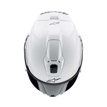 Alpinestars Supertech SR10 Solid Helmet ECE 22.06 White Gloss Black Matt