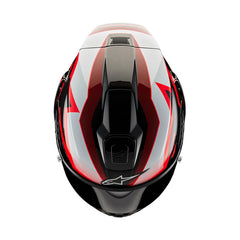 Alpinestars SUPERTECH SR10 TEAM HELMET ECE 22.06 BLACK CARBON RED WHITE GLOSS (1352