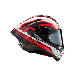 Alpinestars SUPERTECH SR10 TEAM HELMET ECE 22.06 BLACK CARBON RED WHITE GLOSS (1352