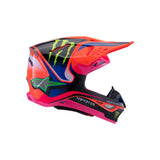 S-M10 DEEGAN HELMET ECE06 FLURO-ORANGE PURPLE FLURO-PINK (0433)