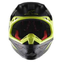 SUPERTECH SM8 ECHO HELMET ECE BLACK YELLOW FLURO M&amp;G (1158)