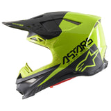SUPERTECH SM8 ECHO HELMET ECE BLACK YELLOW FLURO M&amp;G (1158)