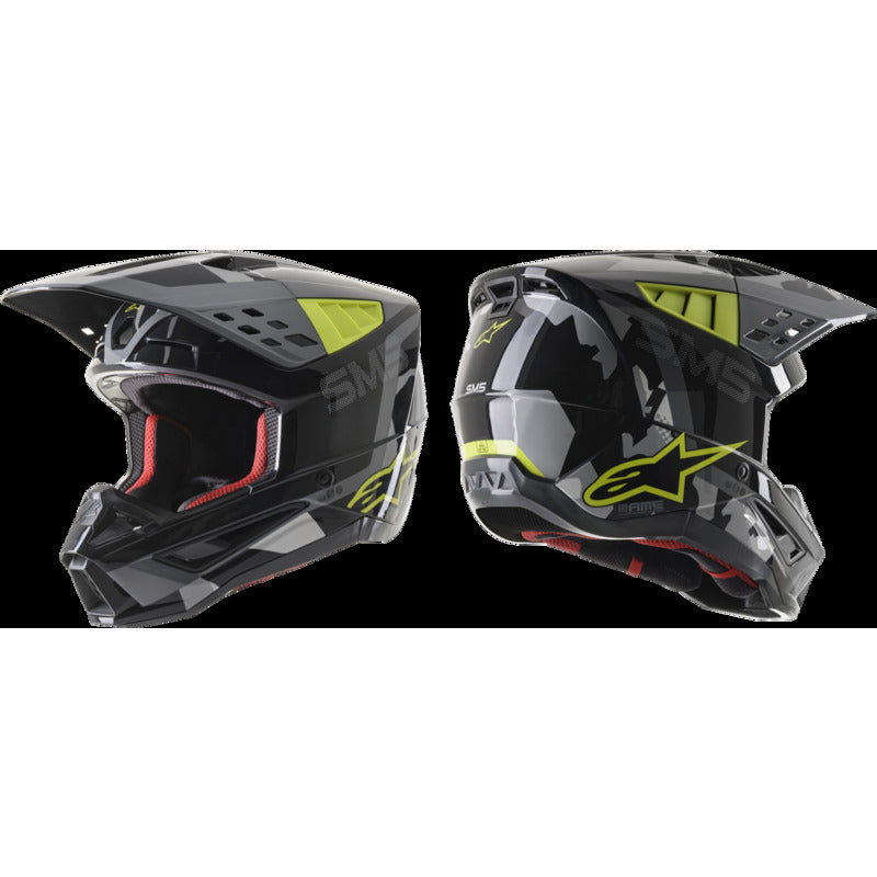 Alpinestars SM5 Rover Helmet ECE Anthracite/Fluro Yellow/Grey Camo