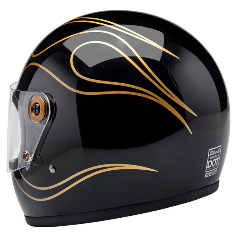 Biltwell BW10035 GRINGO S ECE 22.06... GLOSS BLACK FLAMES (0567)