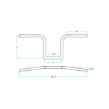 FRISCO 1" BARS | CHROME SLOTTTED