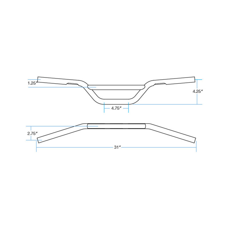MOTO 1" BARS | BLACK SLOTTED