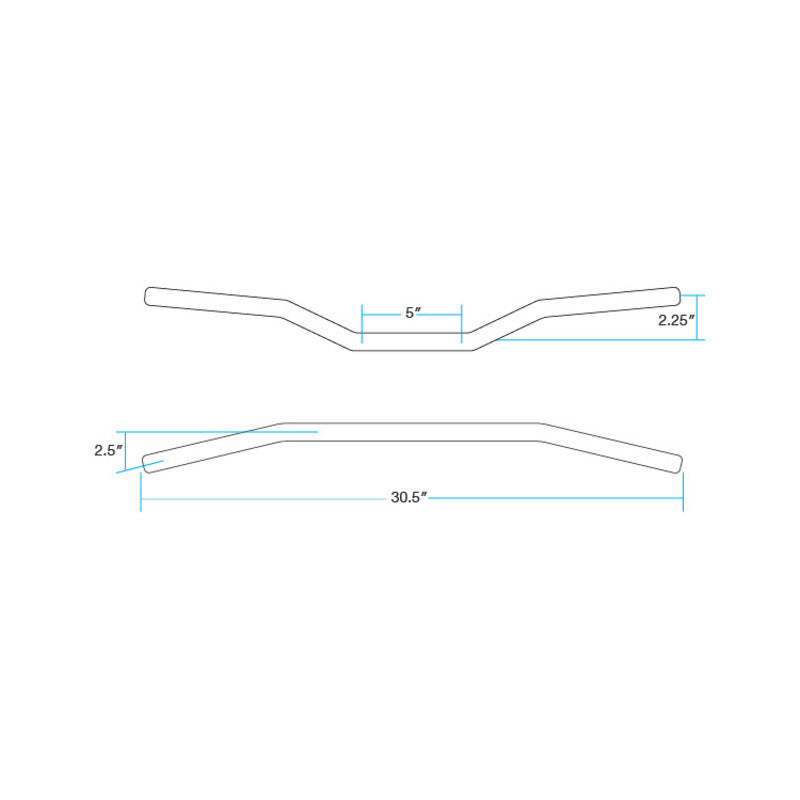 TRACKER 7/8" BARS | CHROME NON-DIMPLED