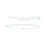 TRACKER 7/8" BARS | BLACK NON-DIMPLED