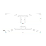 TYSON XL PULLBACK 8" BARS | BLACK THROTTLE BY WIRE