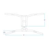 TYSON XL PULLBACK 10" BARS | CHROME THROTTLE BY WIRE