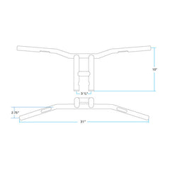 TYSON XL PULLBACK 10" BARS | CHROME THROTTLE BY WIRE