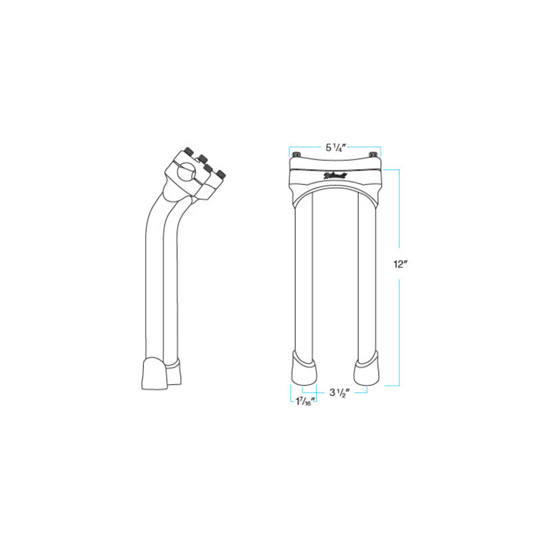 MURDOCK 12" PULLBACK RISERS | CHROME