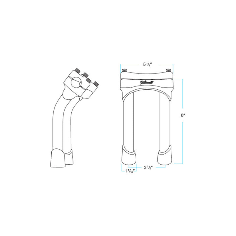 MURDOCK 8" PULLBACK RISERS | BLACK