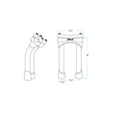 MURDOCK 8" PULLBACK RISERS | BLACK