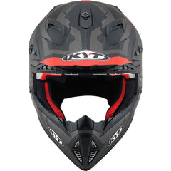 Kysjs0004 KYT Jump Shot #3 Helmet | Matt Black-Fluro Red