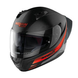 NHN606S021 N60-6 SPORT FULL FACE OUTSET | FLAT BLACK-RED (21)