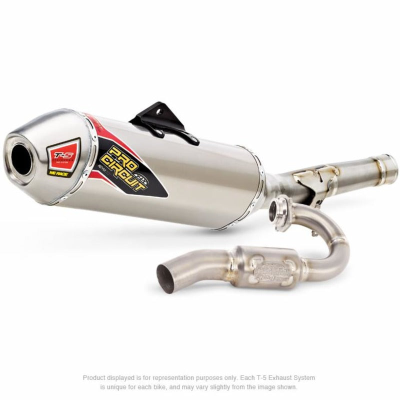 CRF250R 11-13 T5 FIM SPEC SYSTEM | S/LESS TUBING, Ti SILENCER W/CARBON END CAP