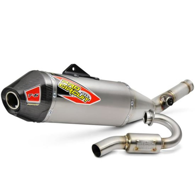 KX250F 17-20 T6 PRO S/LESS SYSTEM | CARBON END CAP, S/LESS TUBING Ti SILENCER, MA LEGAL $#$