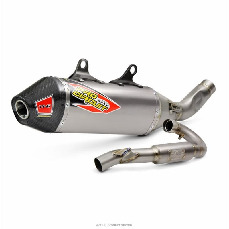 350SXF/ FC350 19-22 Ti-6 STD | System, Carbon End Cap, Full Ti Sys, US spec not MA Legal