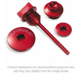 CRF250R 10-17 ENGINE PLUG | KIT 3 X PLUGS &amp; 1 DIPSTICK (RED ANODISED)