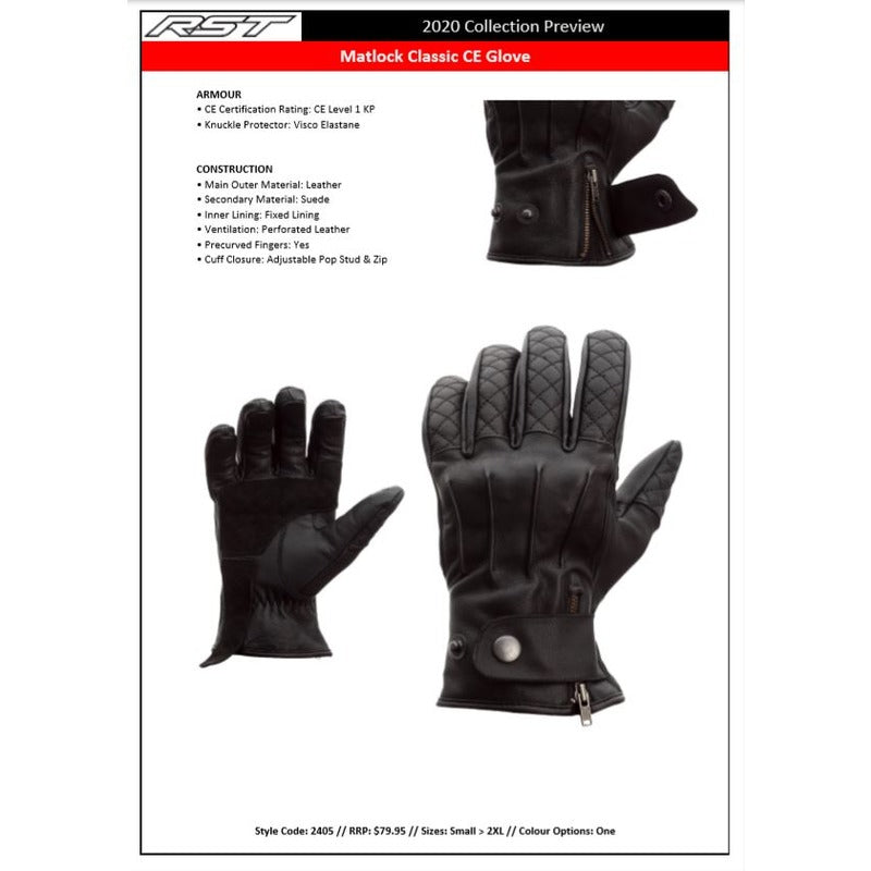 RSGS2405 Matlock Classic CE Glove Black (10)