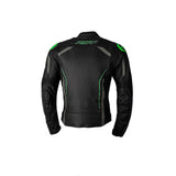 RSJL2977 S-1 CE LEATHER JACKET BLACK-GREY-NEON GREEN (82)