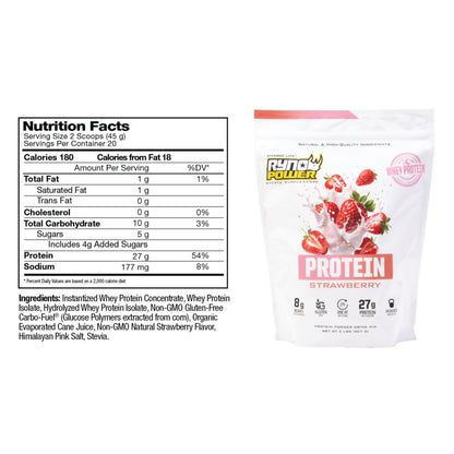 RYPP RYNO POWER - PROTEIN POWDER STRAWBERRY