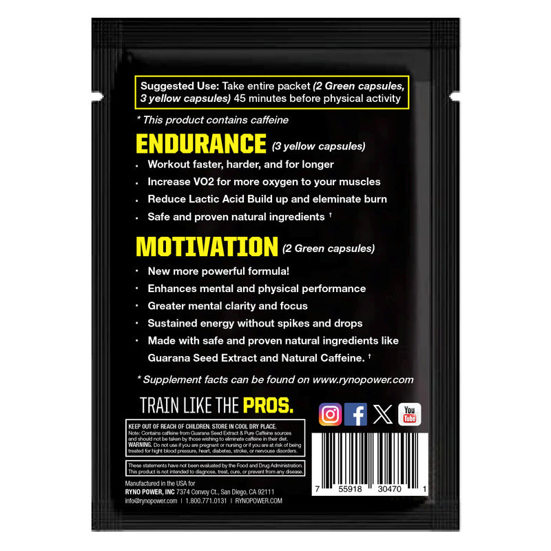 RYPR Pre-Race Pack Capsules