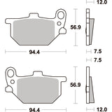 SBS 528HF FRONT/REAR PADS | CERAMIC STREET