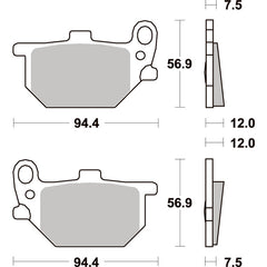 SBS 545HF FRONT/REAR PADS | CERAMIC STREET