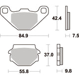 SBS 546 HF FRONT/REAR PADS | CERAMIC STREET