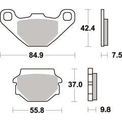 SBS 546 HF FRONT/REAR PADS | CERAMIC STREET