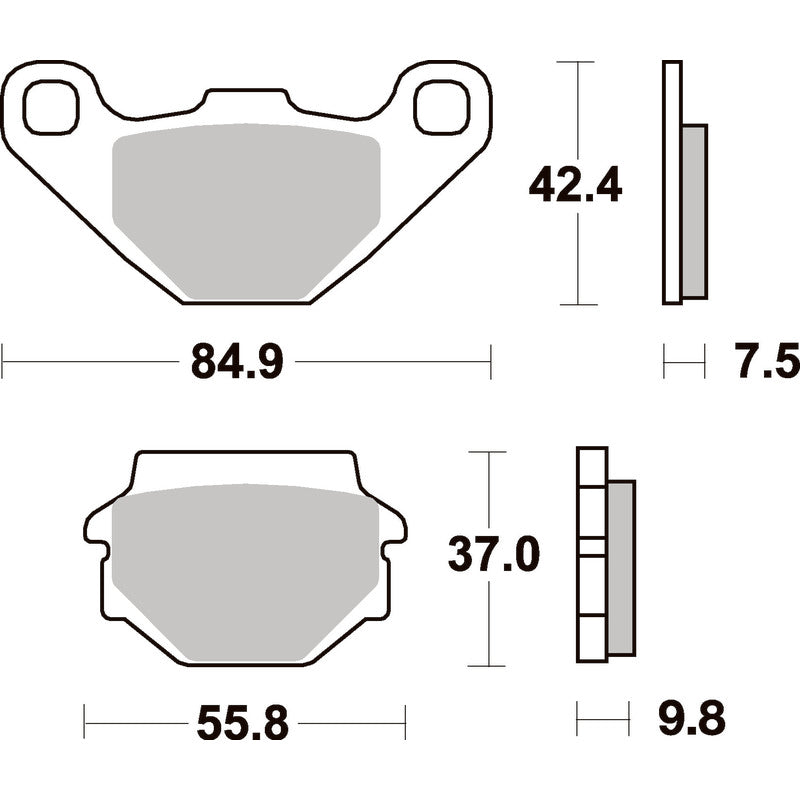 SBS 546SI FRONT/REAR PADS | SINTER OFF ROAD