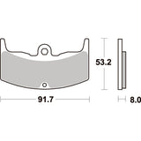 SBS 552HF FRONT/REAR PADS | CERAMIC STREET