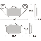 SBS 557HF FRONT/REAR PADS | CERAMIC STREET
