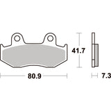 SBS 558HF FRONT/REAR PADS | CERAMIC STREET