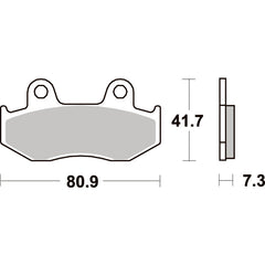 SBS 558HF FRONT/REAR PADS | CERAMIC STREET
