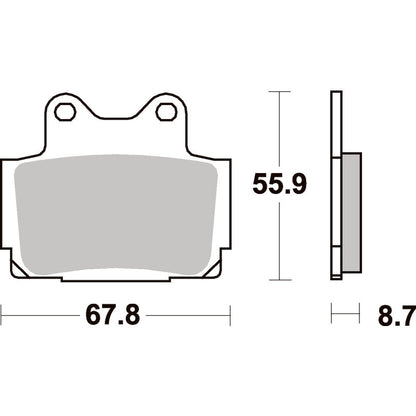 SBS 570HF Front/Rear Pads | Ceramic Street