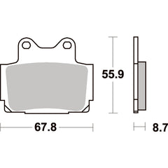 SBS 570HF FRONT/REAR PADS | CERAMIC STREET