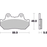 SBS 572HF FRONT/REAR PADS | CERAMIC STREET