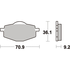 SBS 575HF FRONT/REAR PADS | CERAMIC STREET