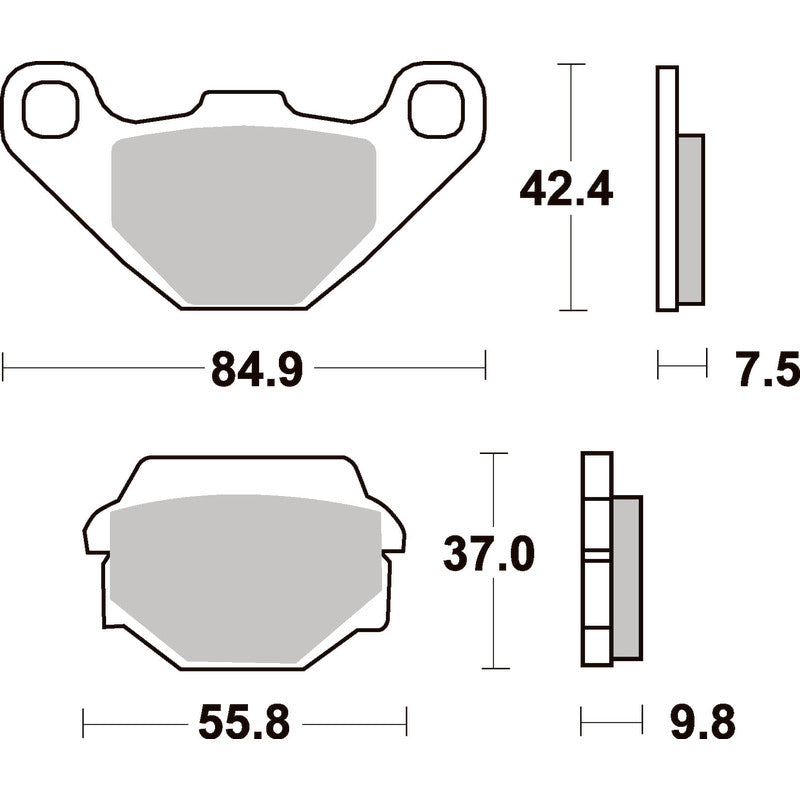 SBS 586RSI FRONT/REAR PADS | SINTER OFF ROAD RACE >> SB586SI