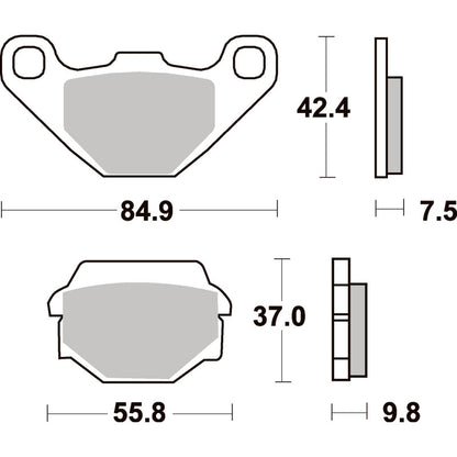 SBS 586SI Front/Rear Pads | Sinter Off Road