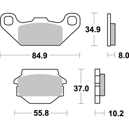 SBS 591SI Front/Rear Pads | Sinter Off Road