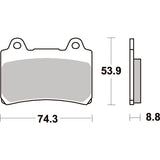 SBS 613HF FRONT/REAR PADS | CERAMIC STREET
