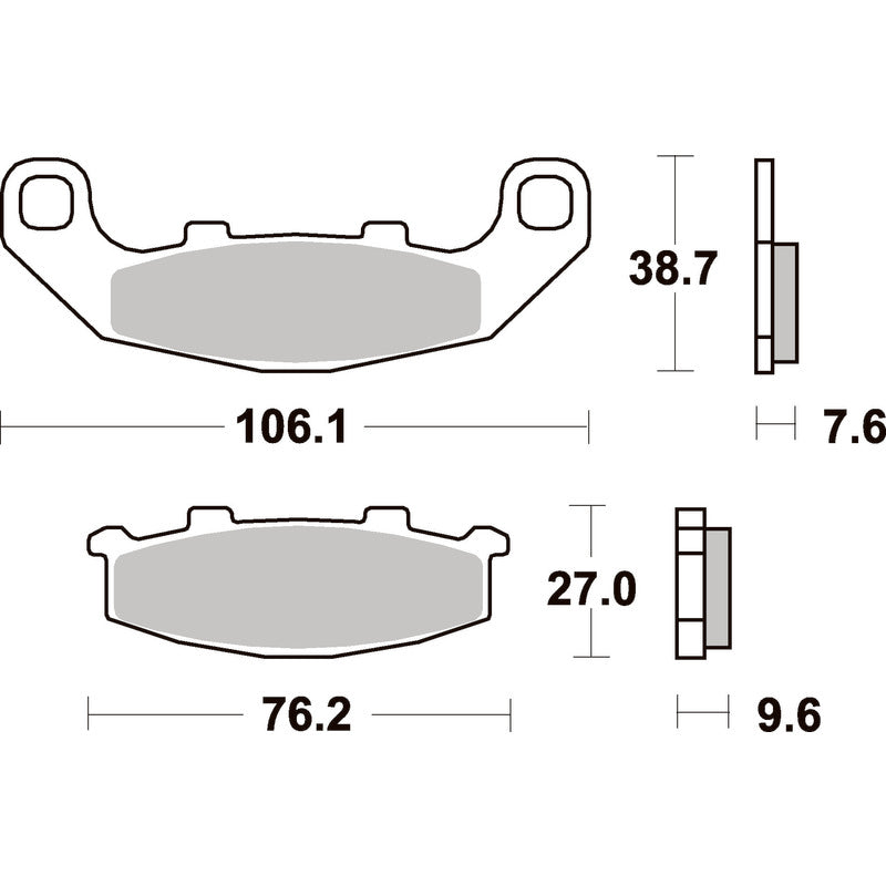 SBS 615RQ REAR PADS | CARBON TECH RACE