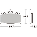 SBS 631RST FRONT PADS | SINTER SPORT / TRACK