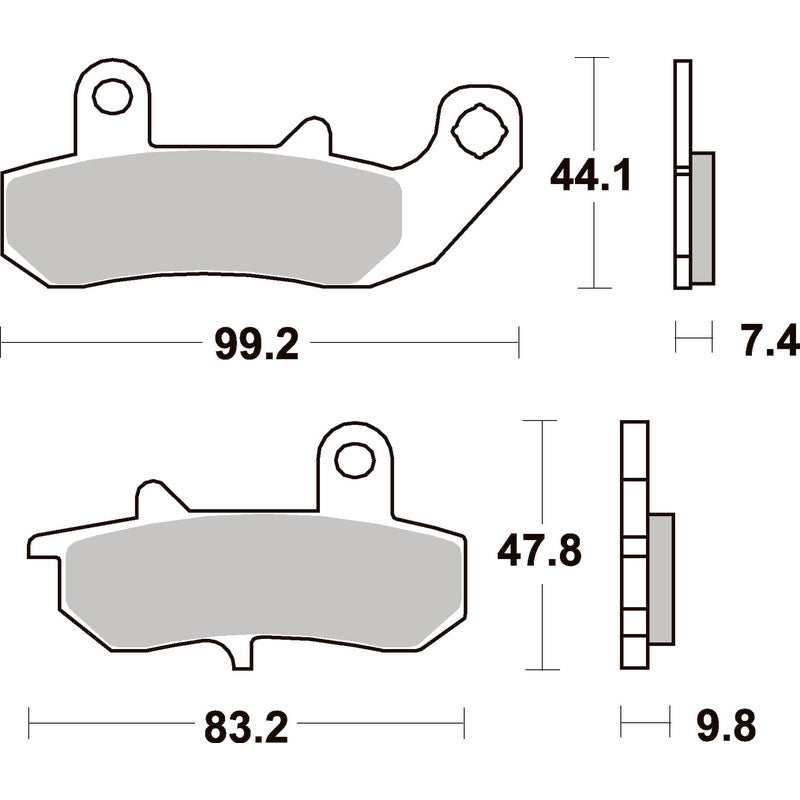 SBS 635LS REAR PADS | SINTER STREET