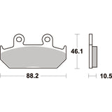 SBS 647HF FRONT/REAR PADS | CERAMIC STREET