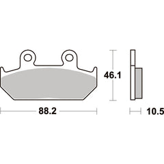 SBS 647HF FRONT/REAR PADS | CERAMIC STREET